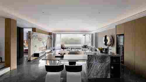 石材案例 | 280㎡现代叠墅，内敛奢华的静谧