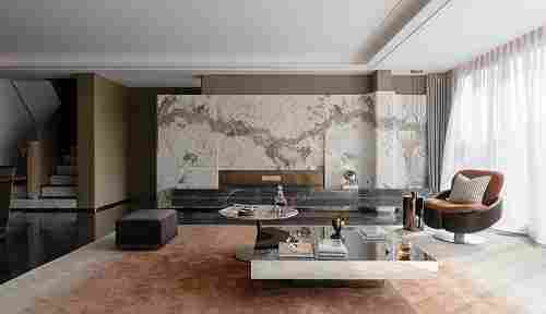 石材案例 | 280㎡现代叠墅，内敛奢华的静谧