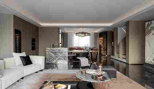 石材案例 | 280㎡现代叠墅，内敛奢华的静谧