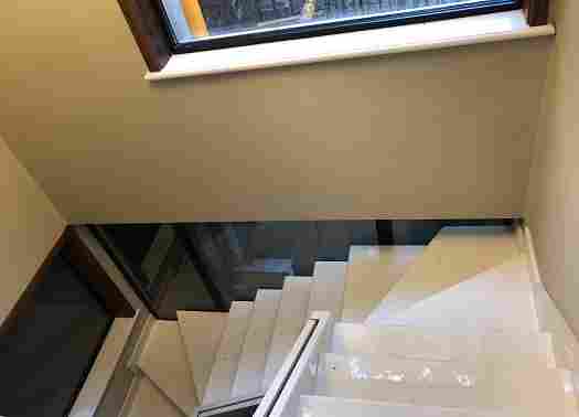 爱马仕灰、雅士白大理石楼梯做法实例