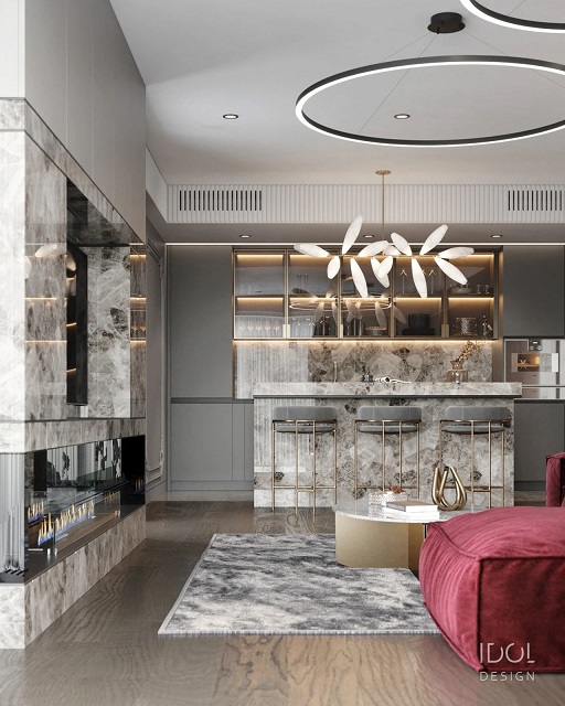 百款大理石岛台设计参考，干货满满