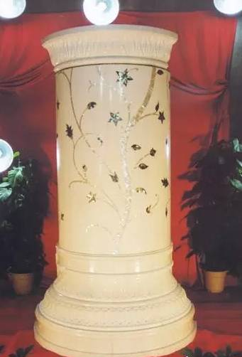 贝壳镶嵌入石材圆柱拼花新工艺
