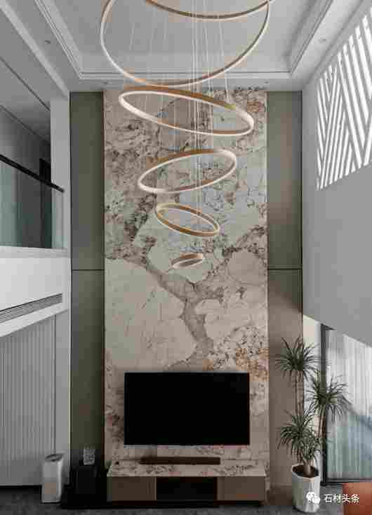 现代风石材背景墙，5种类型的“花样玩法”