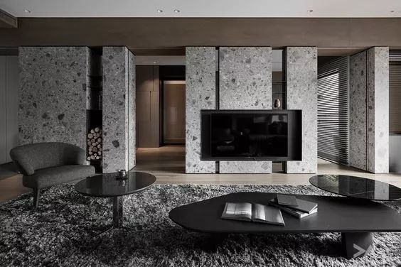 现代风石材背景墙，5种类型的“花样玩法”