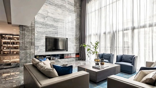 现代风石材背景墙，5种类型的“花样玩法”