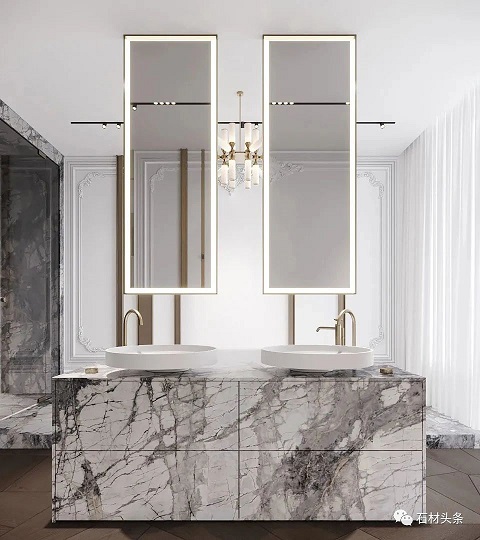 石材洗手台的4种经典做法，其中一种超受欢迎