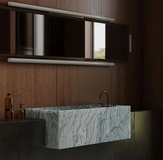 石材洗手台的4种经典做法，其中一种超受欢迎