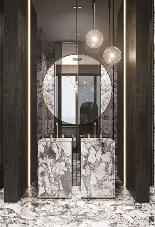 石材洗手台的4种经典做法，其中一种超受欢迎