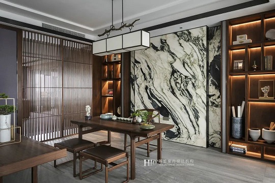 山水画大理石背景墙，将大千世界汇聚其中