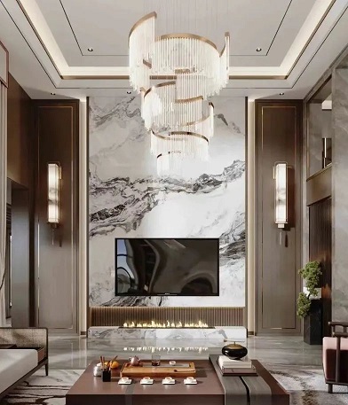 山水画大理石背景墙，将大千世界汇聚其中