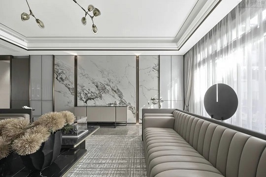 山水画大理石背景墙，将大千世界汇聚其中