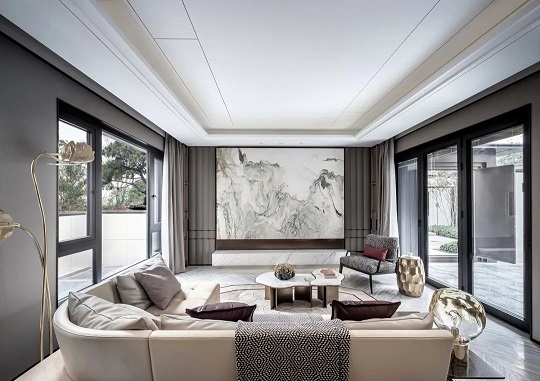 山水画大理石背景墙，将大千世界汇聚其中