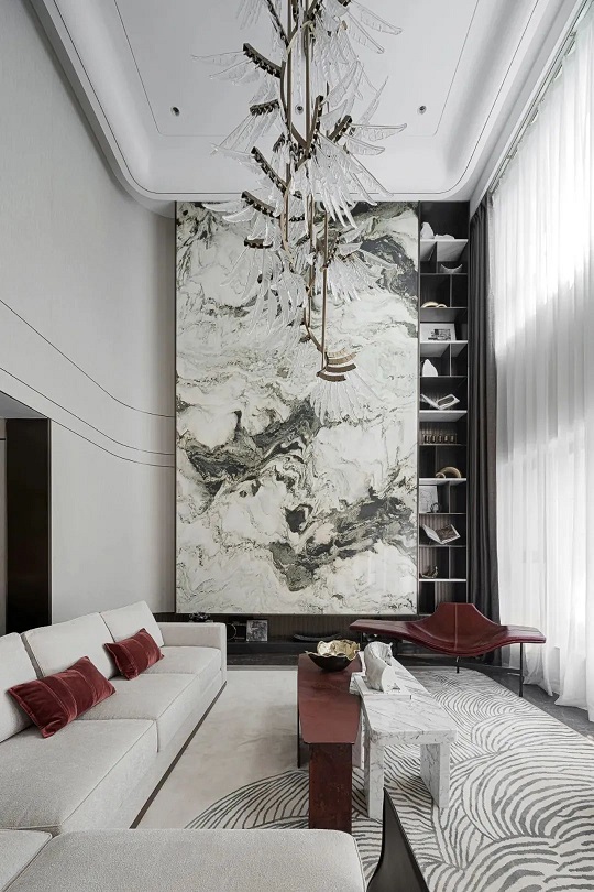 山水画大理石背景墙，将大千世界汇聚其中