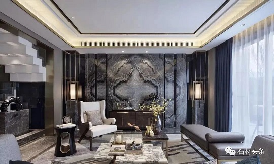 天然奢石融入新中式，这奢华效果你敢想吗？