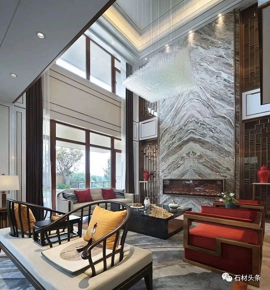 天然奢石融入新中式，这奢华效果你敢想吗？