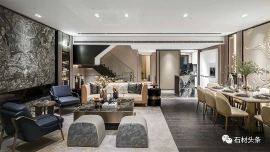 天然奢石融入新中式，这奢华效果你敢想吗？