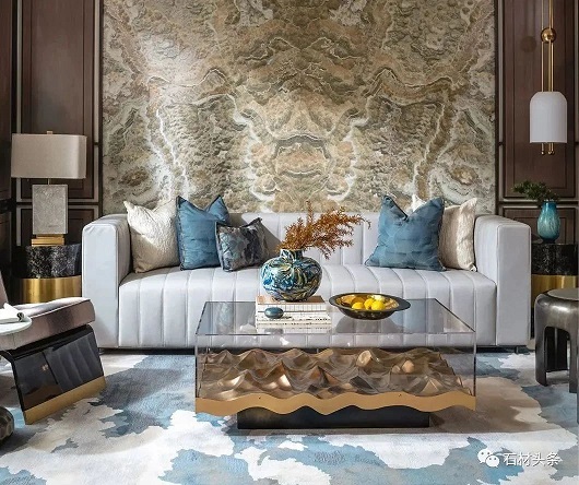 天然奢石融入新中式，这奢华效果你敢想吗？