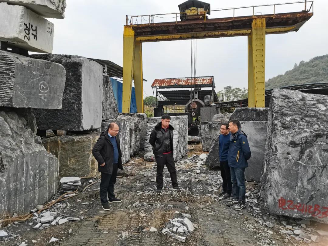 灌阳县长孙清洪深入文市镇调研石材整治转型升级工作