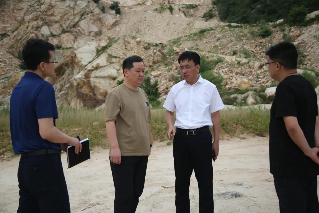莱州市领导调研督导石材矿山恢复治理工作