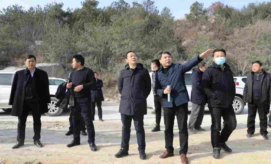 麻城市领导对石材园区重点项目进行拉练检查