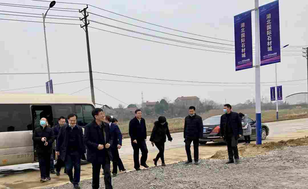 孝感市政府领导莅临湖北国际石材城项目视察指导工作 孝感市政府领导莅临湖北国际石材城项目视察指导工作