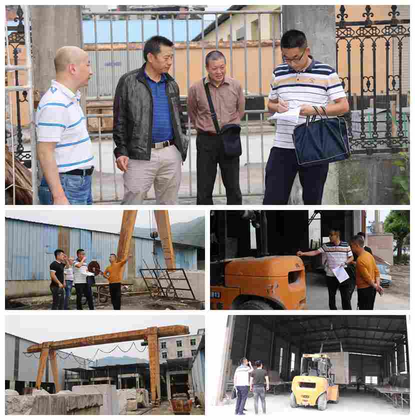 通山县市场监管局对大理石加工企业特种设备安全情况进行突击检查